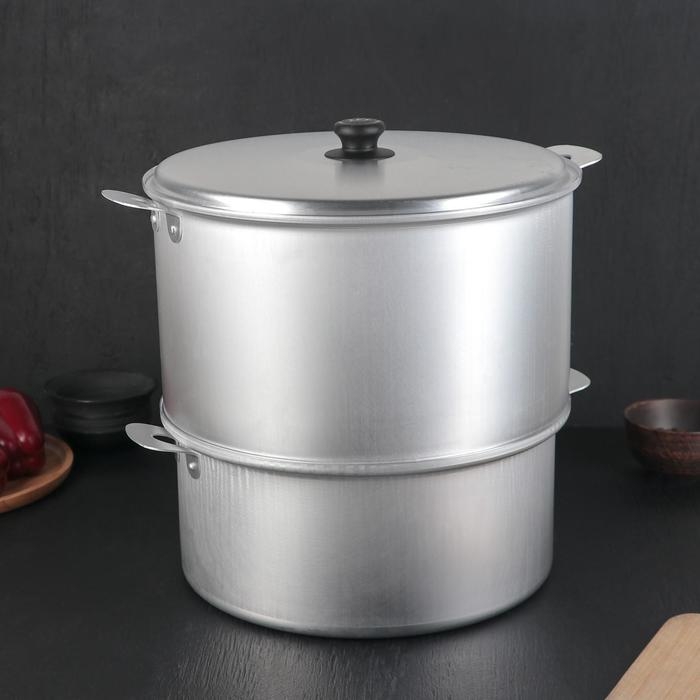 Манты-казан, 10 л, с 4 дисками, d=33 см, металлическая крышка Манты-казан, 10 л, с 4 дисками, d=33 см, металлическая крышка