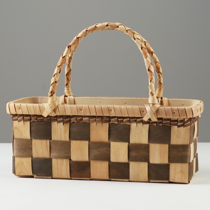 Корзина плетеная, 32 х 12 х 12,5/25,5 см, секвойя Корзина плетеная, 32 х 12 х 12,5/25,5 см, секвойя