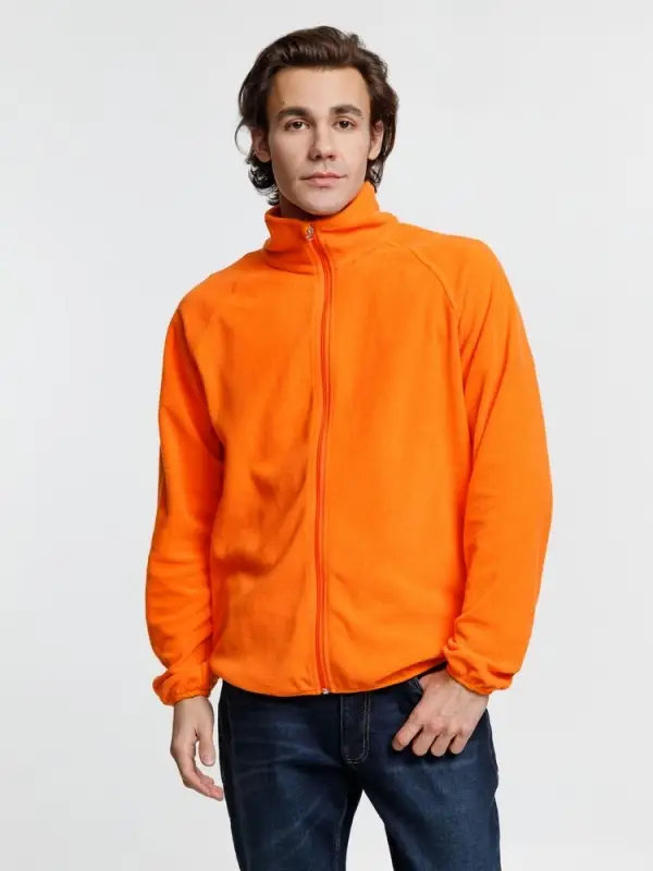 Куртка флисовая унисекс Fliska, оранжевая, размер XS/S