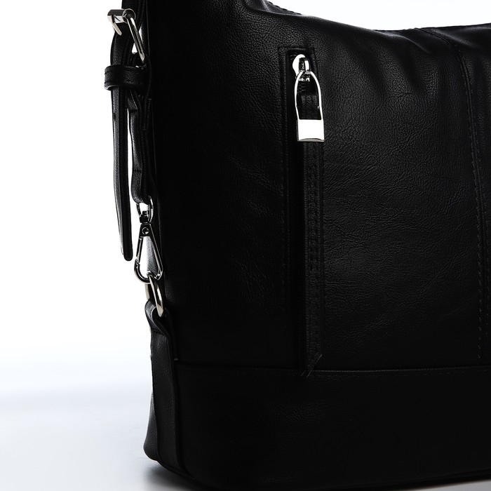 Сумка-тоут на молнии, цвет чёрный Сумка-тоут на молнии, цвет чёрный