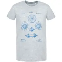 Футболка приталенная Old Patents. Wheel, голубой меланж, размер S Футболка приталенная Old Patents. Wheel, голубой меланж, размер S