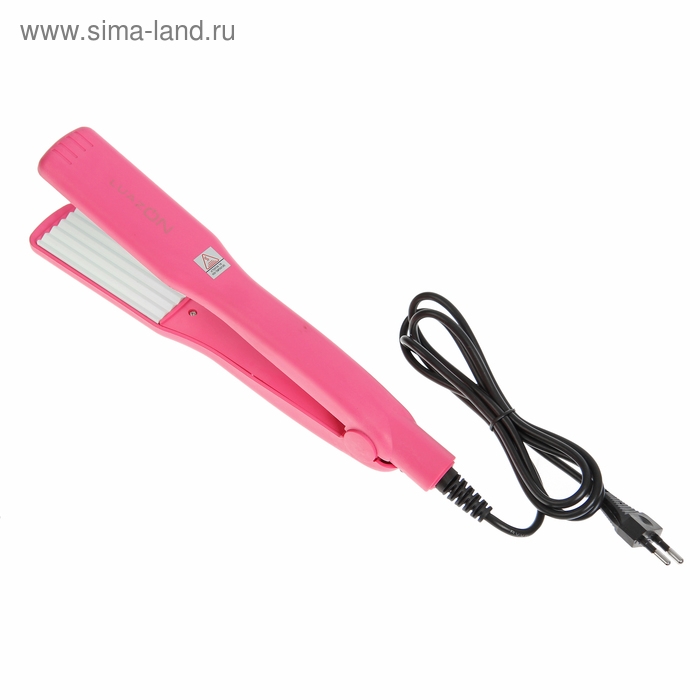 Щипцы-гофре Luazon LF-17, 45 Вт, керамическое покрытие, 35х80 мм, 160&deg;C, розовые