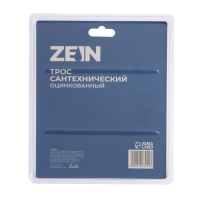 Трос сантехнический ZEIN engr, оцинкованный, с ручкой, d=5 мм, L=3,5 м