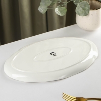 Блюдо фарфоровое Доляна &laquo;Млечный путь&raquo;, 29,5&times;17,5 см, цвет серый