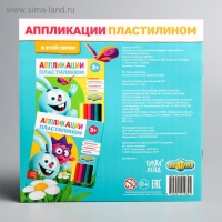 Аппликации пластилином &laquo;Крош и Ёжик&raquo;, книга 12 стр., 6 цветов пластилина, Смешарики