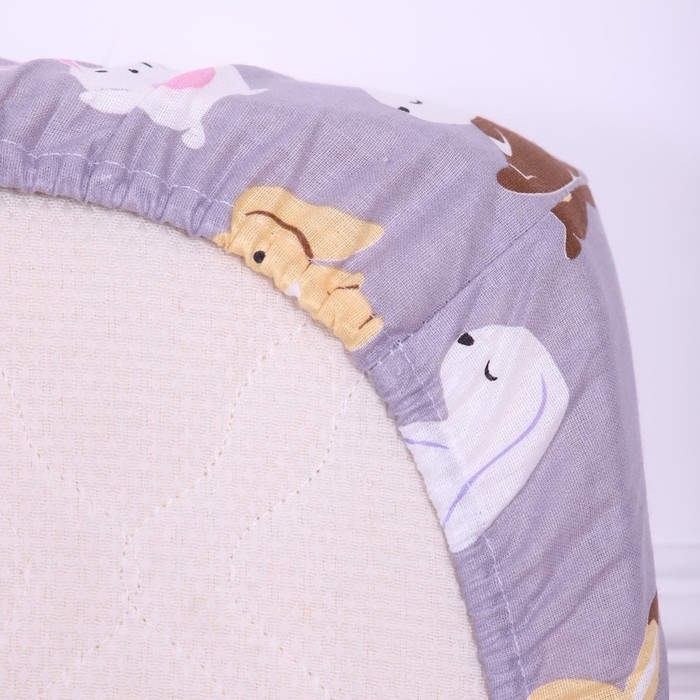 Постельное бельё BABY &laquo;Зайчишки&raquo; 112х147 см, 60х120 см на резинке, 40х60 см, бязь 125 гр/м,100% хлопок