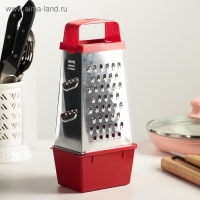 Тёрка Доляна &laquo;Универсал&raquo;, 4 грани, контейнер 450 мл, 27&times;12&times;0,9 см, цвет МИКС