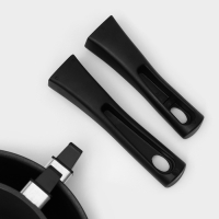 Набор кухонной посуды &laquo;Традиция №1&raquo;, антипригарное покрытие, крышка, цвет чёрный