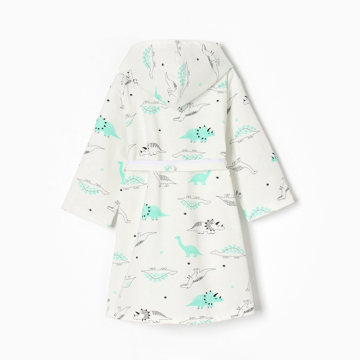 Халат для мальчика НАЧЕС, цвет белый/динозавры, рост 104 см