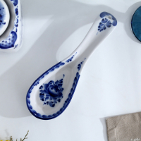 Подставка - ложка «Цветок», 6х23,5 см, гжель Подставка - ложка «Цветок», 6х23,5 см, гжель