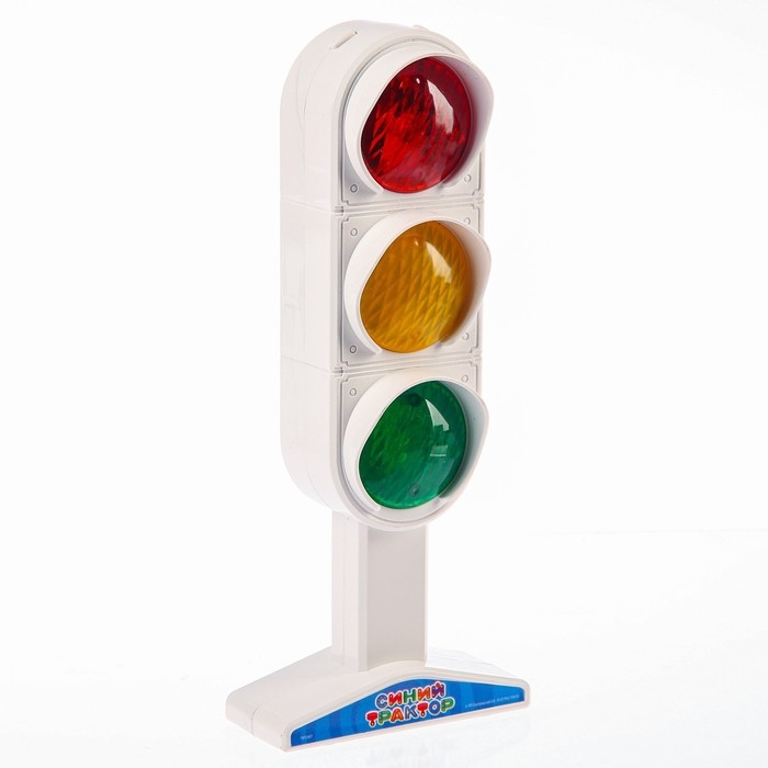 Светофор с обучающими карточками Синий трактор, световые и звуковые эффекты Светофор с обучающими карточками Синий трактор, световые и звуковые эффекты