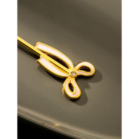 Вилки для фруктов &laquo;Бант&raquo;, длина 12,5 см, 6 шт, цвет золотой