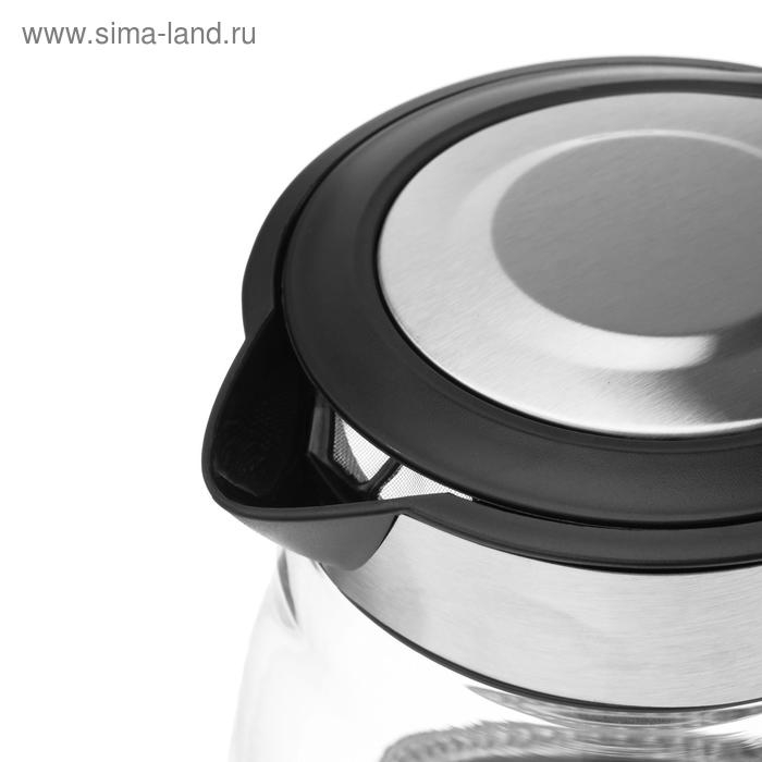 Чайник электрический ENERGY E-282, стекло, 1.7 л, 2200 Вт, серебристый Чайник электрический ENERGY E-282, стекло, 1.7 л, 2200 Вт, серебристый