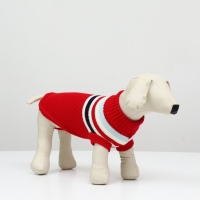 Свитер "Полоски", 3XL (ДС 46, ОШ 46, ОГ 38-64 см), красный Свитер "Полоски", 3XL (ДС 46, ОШ 46, ОГ 38-64 см), красный