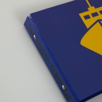 Фотоальбом 25 листов (уголки+кольца) "Корабль" тиснение 19х27х3 см