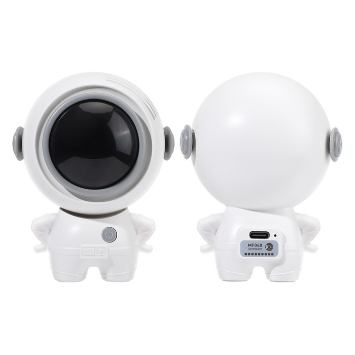 Портативный вентилятор Портативный вентилятор "Астронавт" MF040, 500 мАч, 3 режима, вход Type-С, провод, белый