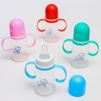 Бутылочка для кормления, классическое горло, с ручками, 150 мл., от 0 мес., цвета МИКС Бутылочка для кормления, классическое горло, с ручками, 150 мл., от 0 мес., цвета МИКС