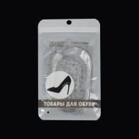 Подпяточники для обуви, с протектором, силиконовые, 10 &times; 6 см, пара, цвет прозрачный