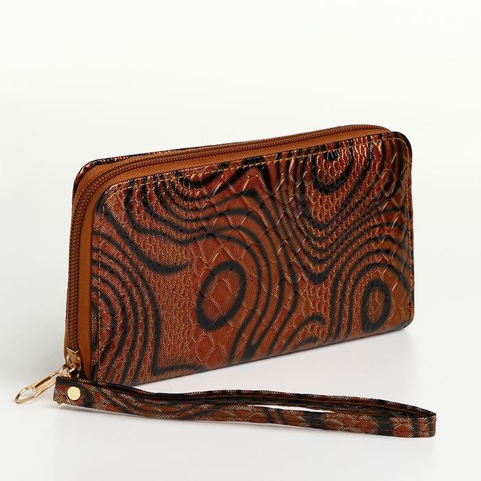 Кошелёк женский на молнии, цвет коричневый Кошелёк женский на молнии, цвет коричневый