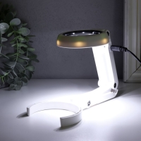 Лампа-лупа х7 для творчества LEDx6 от 3АAA+ USB линза d=5,5 см 2,6х9х19 см Лампа-лупа х7 для творчества LEDx6 от 3АAA+ USB линза d=5,5 см 2,6х9х19 см