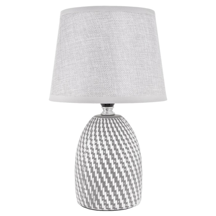 Лампа настольная с абажуром "Рабица серый" Е14 18х18х29 см RISALUX