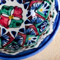 Пиала чайная Риштанская керамика "Узоры" большая, 11 см, микс Пиала чайная Риштанская керамика "Узоры" большая, 11 см, микс