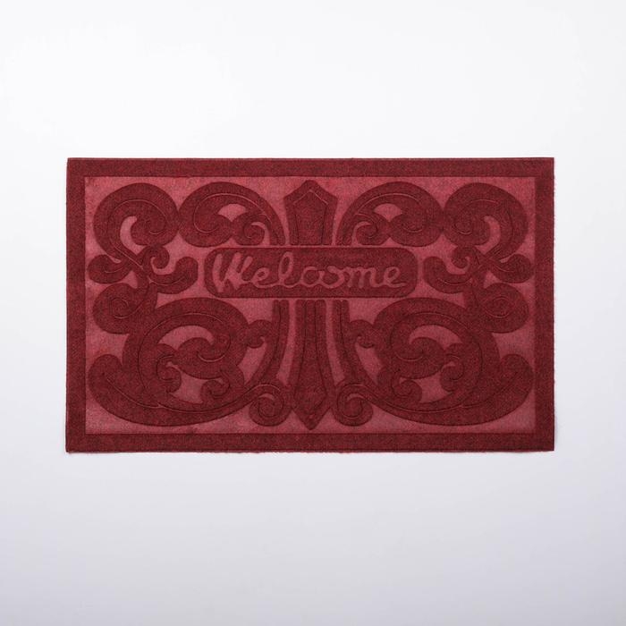 Коврик влаговпитывающий придверный без окантовки &laquo;Welcome Вензель&raquo;, 45&times;75 см, цвет МИКС