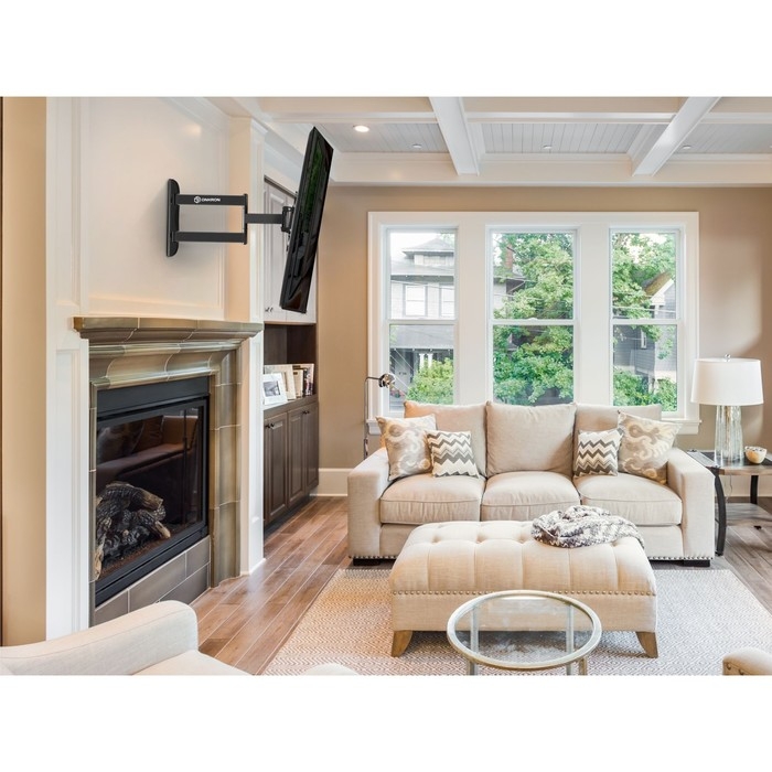 Кронштейн ONKRON M4S, для ТВ, наклонно-поворотный, 17"-43", 55 - 500 мм от стены, черный