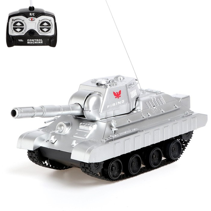 Танк радиоуправляемый «Победитель», стреляет BB пулями, работает от аккумулятора, цвет серый Танк радиоуправляемый «Победитель», стреляет BB пулями, работает от аккумулятора, цвет серый