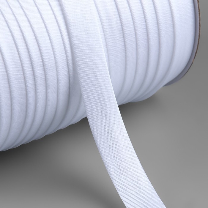 Косая бейка, атласная, 15 мм &times; 132 &plusmn; 1 м, цвет №9001