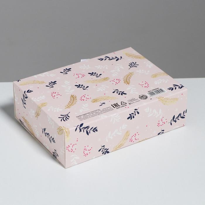 Коробка подарочная новогодняя складная &laquo;Новогодняя&raquo;, 16.5 х 12.5 х 5 см, Новый год