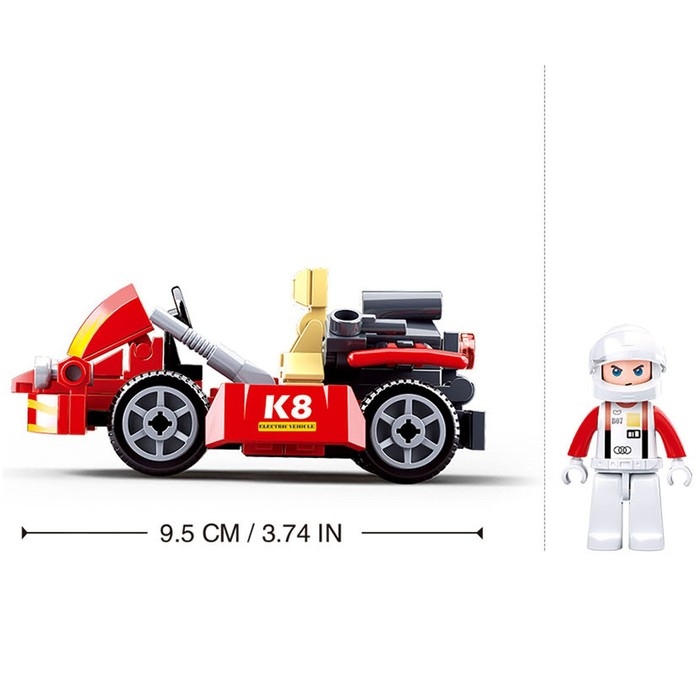 Конструктор Город &laquo;Гонка&raquo;, инерционная, 89 деталей