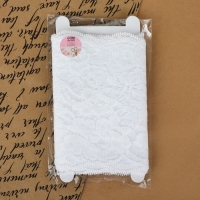 Кружево капроновое, 130 мм &times; 3 &plusmn; 0,5 м, цвет белый