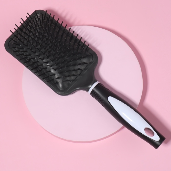 Расчёска массажная, широкая, 8 × 25 см, цвет чёрный/белый Расчёска массажная, широкая, 8 × 25 см, цвет чёрный/белый