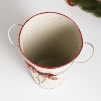 Кашпо - ваза "Ведерко Рустад" бежевая, 15х15х25см Кашпо - ваза "Ведерко Рустад" бежевая, 15х15х25см