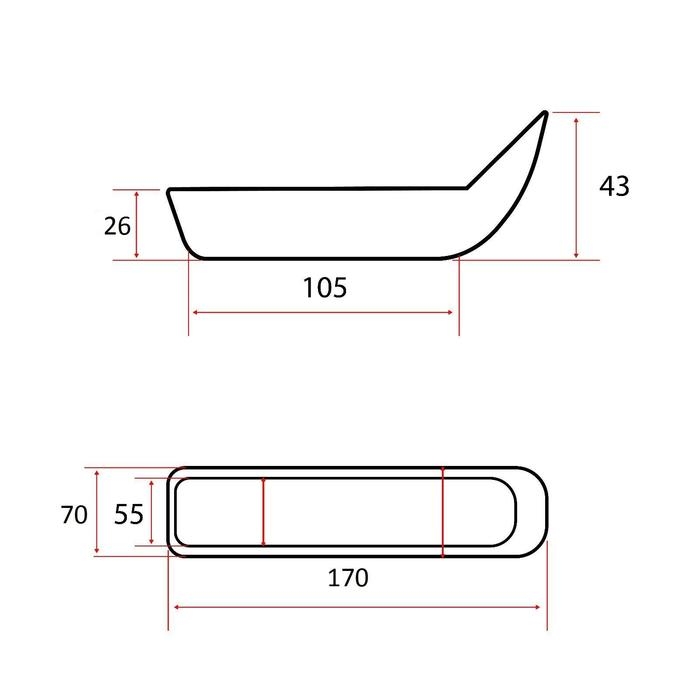 Сани волокуши PolimerList Малые СВП-150, 170х70х26 см, обвязка, дышло, с отбойником