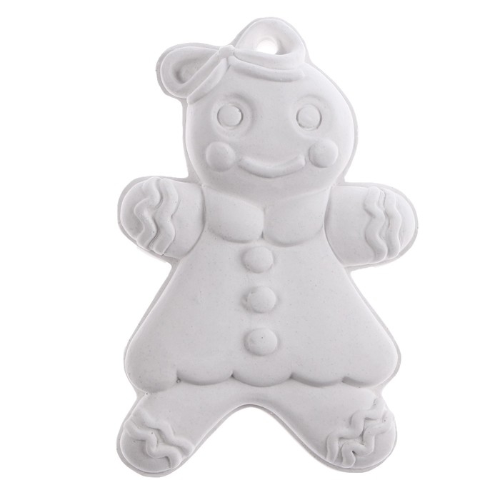 Новый год! Ёлочное украшение под раскраску &laquo;Печенька&raquo; с подвесом, кисть