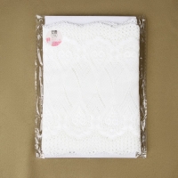 Кружевная эластичная ткань, 190 мм &times; 2,7 &plusmn; 0,5 м, цвет белый