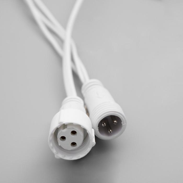 Гирлянда &laquo;Бахрома&raquo; 3 &times; 0.9 м, IP44, УМС, белая нить, 232 LED, свечение красное, 220 В