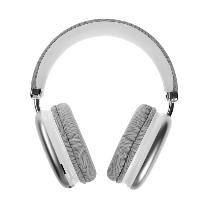 Наушники беспроводные RX-8 полноразмерные, микрофон, BT5.3, AUX, 400мАч, серебристые