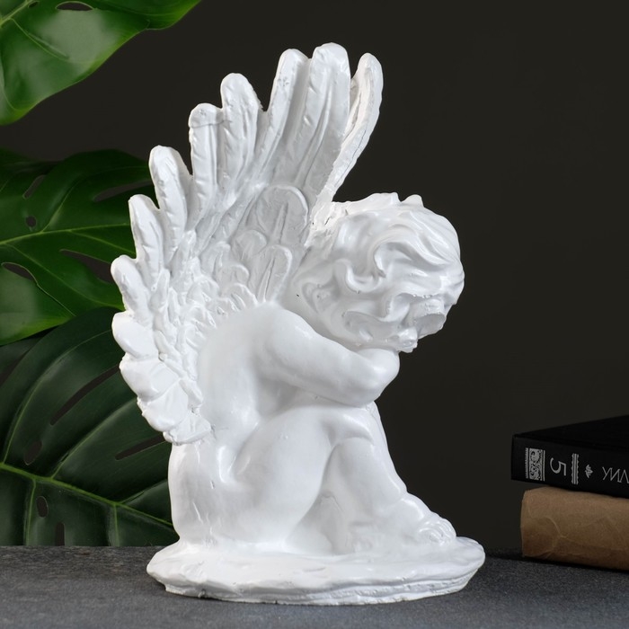 Фигура Фигура "Ангел средний с крыльями" белый, 18х28х20см