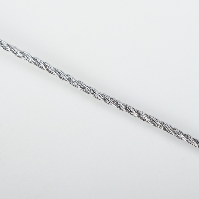 Нить для плетения, d = 2 мм, 15 &plusmn; 1 м, цвет серебряный
