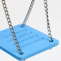 Качели для грызунов на цепочках, 8,5 х 7 см, вспененный ПВХ, голубые Качели для грызунов на цепочках, 8,5 х 7 см, вспененный ПВХ, голубые