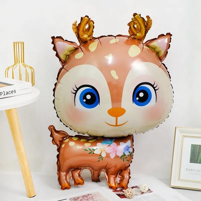 Шар фольгированный 29" &laquo;Оленёнок&raquo;, фигура, коричневый