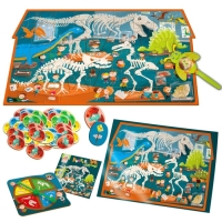 Пазл-детектив «Музей динозавров», лупа, 24 фишки, 54 элемента Пазл-детектив «Музей динозавров», лупа, 24 фишки, 54 элемента