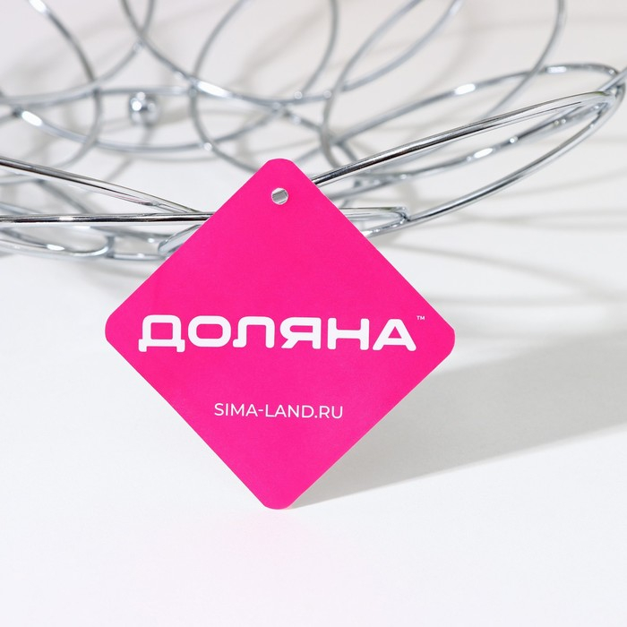 Фруктовница Доляна, 28,5×28,5×8,5 см, цвет хром Фруктовница Доляна, 28,5×28,5×8,5 см, цвет хром