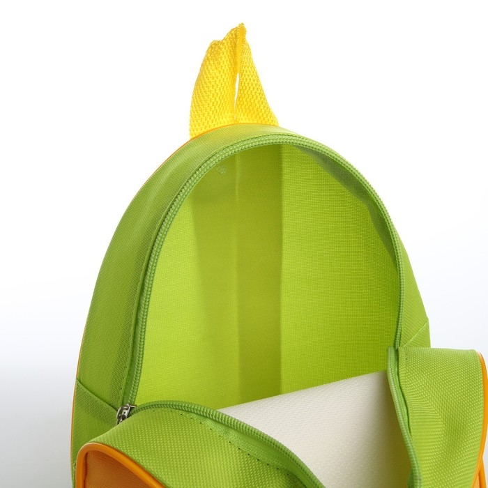 Рюкзак детский для девочки &laquo;Уточка&raquo;, 23х20,5 см, отдел на молнии, цвет зеленый