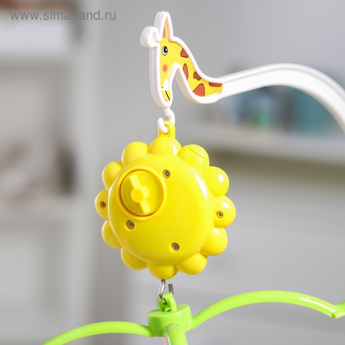 Мобиль музыкальный на кроватку &laquo;Пряничный домик. Зверушки-погремушки&raquo;, заводной, Крошка Я