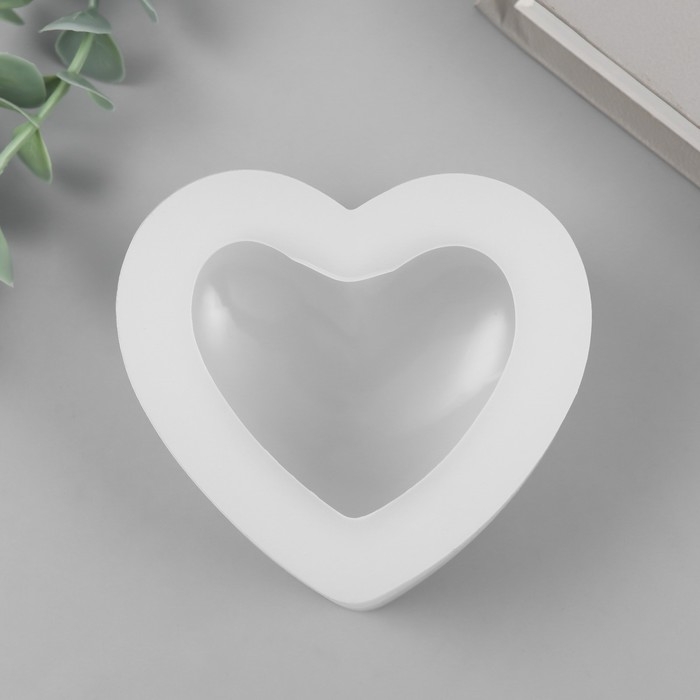 Молд силикон Молд силикон "Сердечко объёмное" 8х7,5х3,9 см