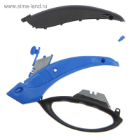 Нож универсальный ТУНДРА, 2К корпус, защита руки, трапециевидное лезвие (2 лезвия), 19 мм Нож универсальный ТУНДРА, 2К корпус, защита руки, трапециевидное лезвие (2 лезвия), 19 мм